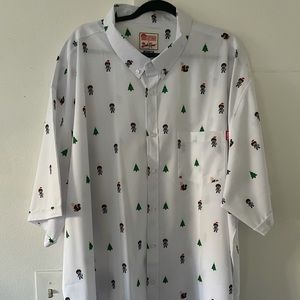 4XL RSVLTS Bob Ross “Happy Little Holiday Trees” shirt